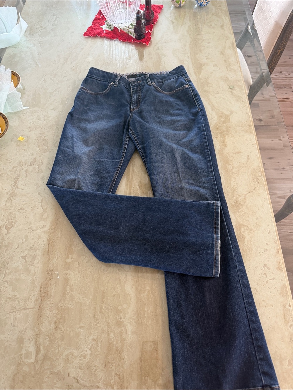 Escada women’s Dark Blue Bootcut Jeans